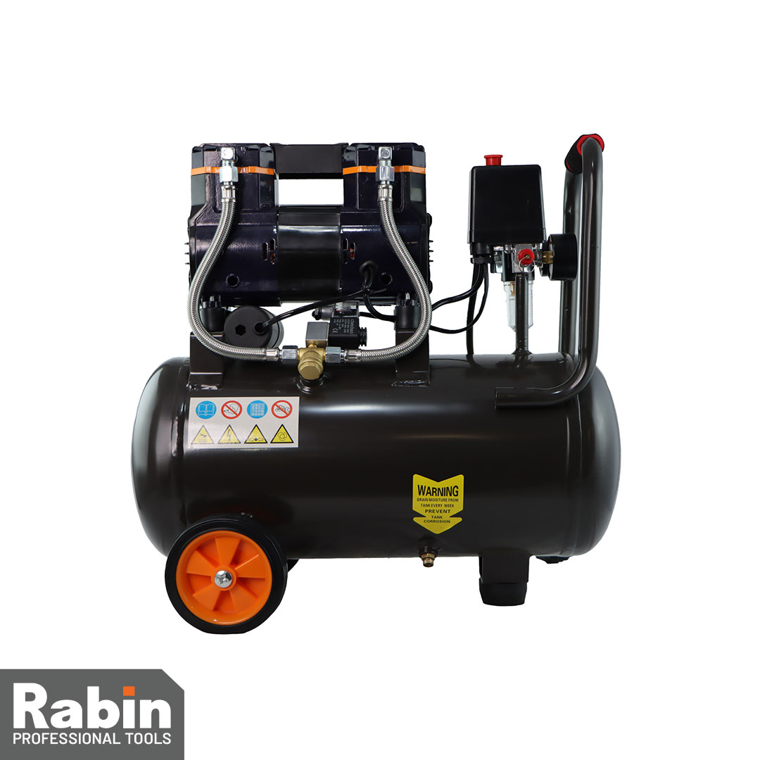 کمپرسور باد سایلنت 50 لیتری رابین مدل R2750 | قدرتمند، سریع و مناسب برای کارگاه‌ها و مصارف صنعتی