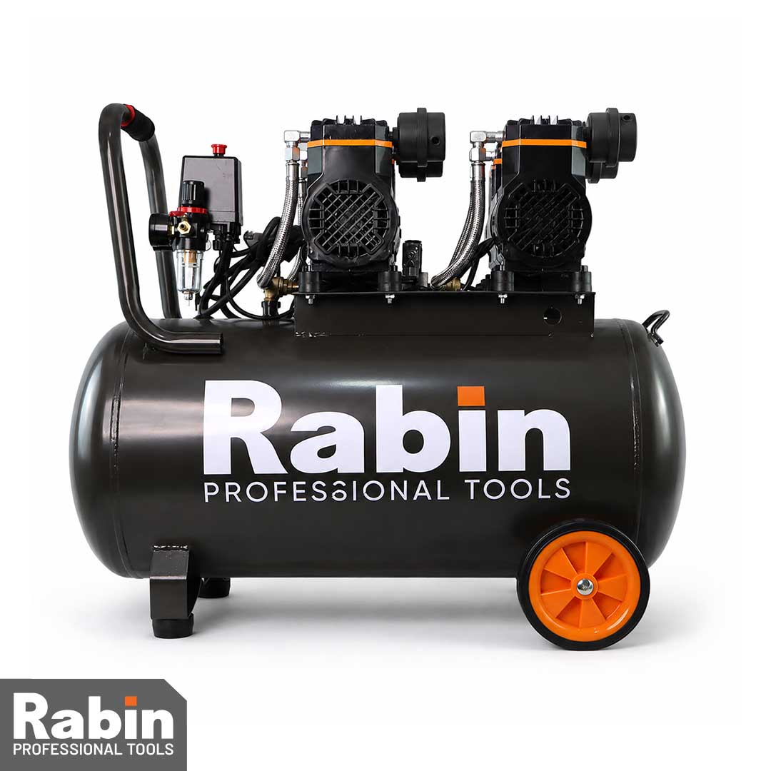 کمپرسور باد 80 لیتری سایلنت رابین مدل R2780 | قدرتمند، سریع و مناسب برای کارگاه‌ها و مصارف صنعتی